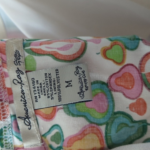 American Rag Cie Pear Fruit Print Cotton Summer Bustier Dress size M. - Picture 8 of 8